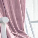 Casa si Gradina - Textile si covoare - Perdele si draperii - Draperii - Set draperie din catifea blackout cu rejansa transparenta cu ate pentru galerie, Madison, 250x250 cm, densitate 700 g ml, Queen Pink, 2 buc - Infinity.ro