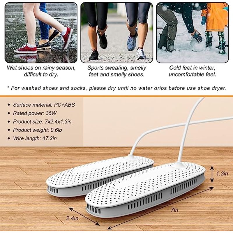 Electronice si Electrocasnice - Masini si uscatoare de rufe - Uscatoare de rufe - Uscator de pantofi multifunctional Arvada MP09 cu functie de deodorizare si programare, 360° incalzire uniforma, alb - Infinity.ro