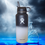 Casa si Gradina - Bucatarie si vesela - Cani si pahare - Sticle - Sticla de apa Hydro Flask din otel inoxidabil si izolata in vid cu capac sistem de prindere si pai 946 ml ,alb/negru - Infinity.ro