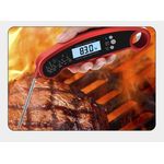 Casa si Gradina - Bucatarie si vesela - Ustensile bucatarie - Termometre bucatarie - Termometru alimentar digital cu sonda insertie YOUKONG , interval de masurare -50°C - 300°C, rosu - Infinity.ro