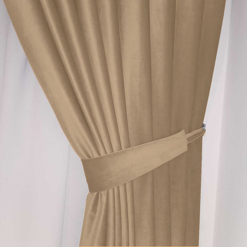 Casa si Gradina - Textile si covoare - Perdele si draperii - Draperii - Set draperii din catifea cu rejansa din bumbac tip fagure, Madison, 150x220 cm, densitate 700 g/ml, Amber Gold, 2 buc - Infinity.ro