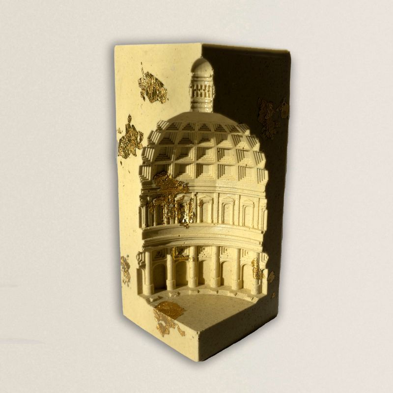 Casa si Gradina - Decoratiuni - Obiecte decorative - Accesorii decorative - Decoratiune Dom Pantheon - suport lateral de carti crem - Infinity.ro