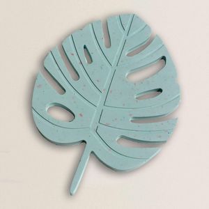 Suport decoratiune frunza mare albastru