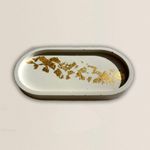 Casa si Gradina - Bucatarie si vesela - Ustensile bucatarie - Tavi servire - Suport oval Gold alb - Infinity.ro