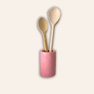 Suport linguri lemn / Suport pixuri roz