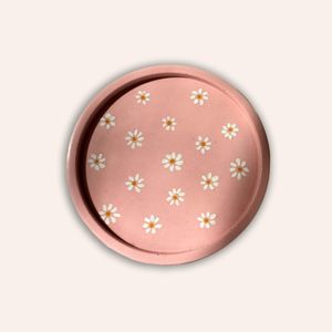 Platou decorativ Margareta 20 cm roz