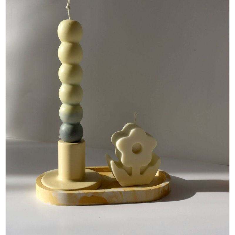 Casa si Gradina - Decoratiuni - Aromaterapie si lumanari - Lumanari si candele - Lumanare decorativa floare crem - Infinity.ro