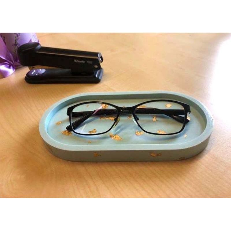 Casa si Gradina - Bucatarie si vesela - Ustensile bucatarie - Tavi servire - Suport oval Gold albastru - Infinity.ro