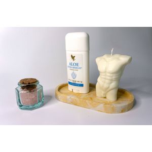 Suport oval Marble crem