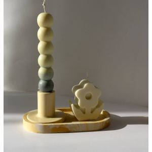 Suport lumanare galben