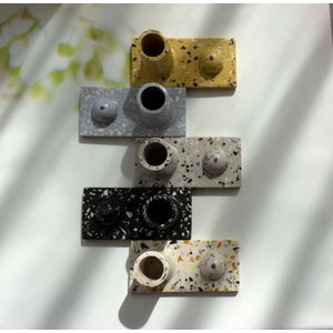 Suport betisoare parfumate Terrazzo negru + set 20 betisoare