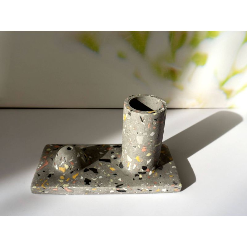 Casa si Gradina - Decoratiuni - Aromaterapie si lumanari - Difuzoare aromaterapie - Suport betisoare parfumate Midnight gri + 20 betisoare - Infinity.ro