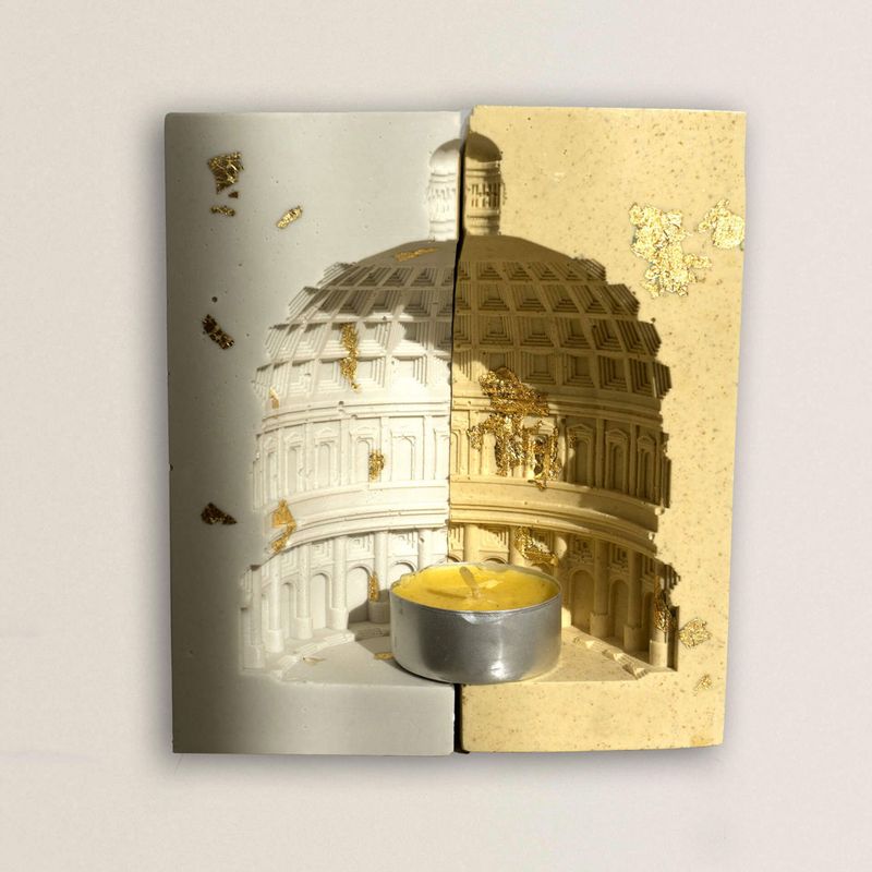 Casa si Gradina - Decoratiuni - Obiecte decorative - Accesorii decorative - Decoratiune Dom Pantheon - suport lateral de carti crem - Infinity.ro