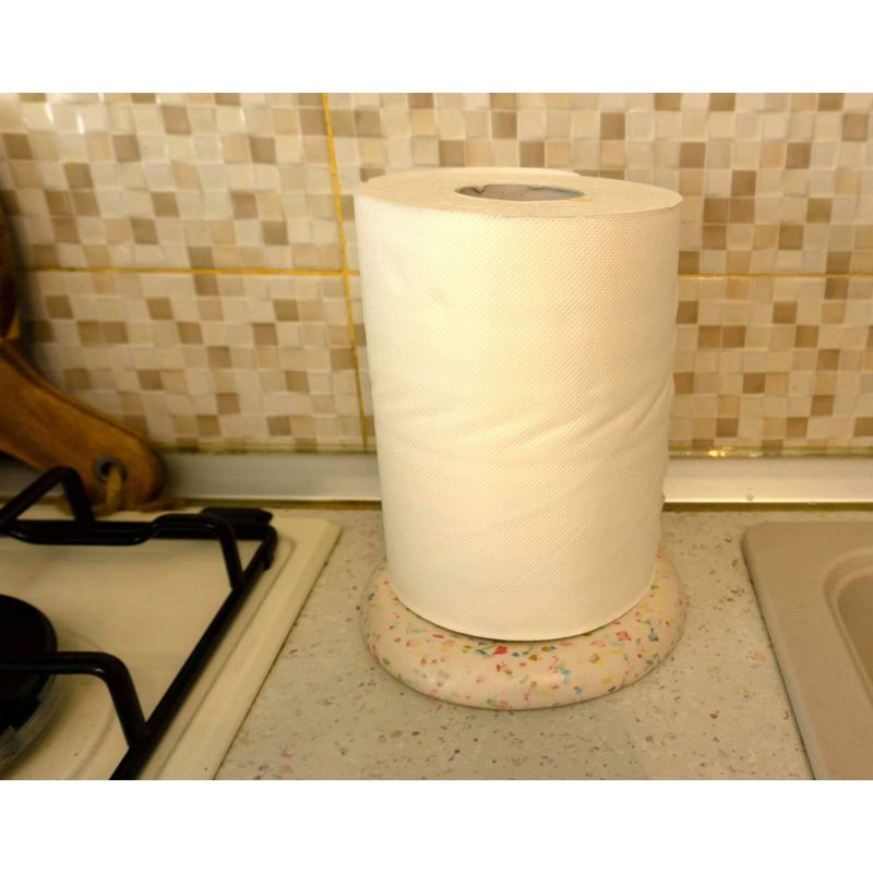 Casa si Gradina - Decoratiuni - Obiecte decorative - Accesorii decorative - Suport rola servetele/ Suport bijuterii - terrazzo alb - Infinity.ro