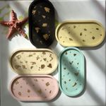 Casa si Gradina - Bucatarie si vesela - Ustensile bucatarie - Tavi servire - Suport oval Gold albastru - Infinity.ro