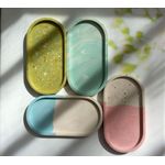 Casa si Gradina - Bucatarie si vesela - Ustensile bucatarie - Tavi servire - Suport oval Happy pills albastru - Infinity.ro