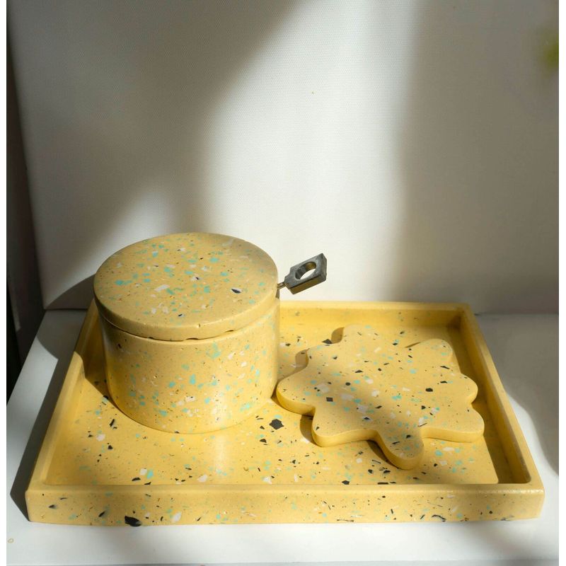 Casa si Gradina - Bucatarie si vesela - Ustensile bucatarie - Tavi servire - Tava decorativa Terrazzo crem - Infinity.ro