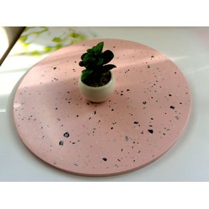 Platou rotund mare Pinky roz 30 cm