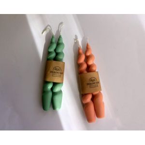 Set lumanari decorative Spiral roz