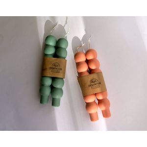 Set lumanari decorative Bubble verde