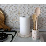 Casa si Gradina - Decoratiuni - Obiecte decorative - Accesorii decorative - Suport rola servetele/ Suport bijuterii - terrazzo alb - Infinity.ro