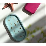 Casa si Gradina - Bucatarie si vesela - Ustensile bucatarie - Tavi servire - Suport oval Gold albastru - Infinity.ro