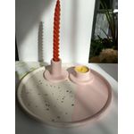 Casa si Gradina - Bucatarie si vesela - Ustensile bucatarie - Tavi servire - Platou rotund Rose roz alb 27 cm - Infinity.ro