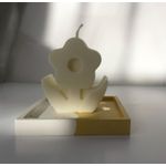 Casa si Gradina/Decoratiuni/Obiecte decorative/Accesorii decorative - Suport patrat DUO gold alb crem - Infinity.ro