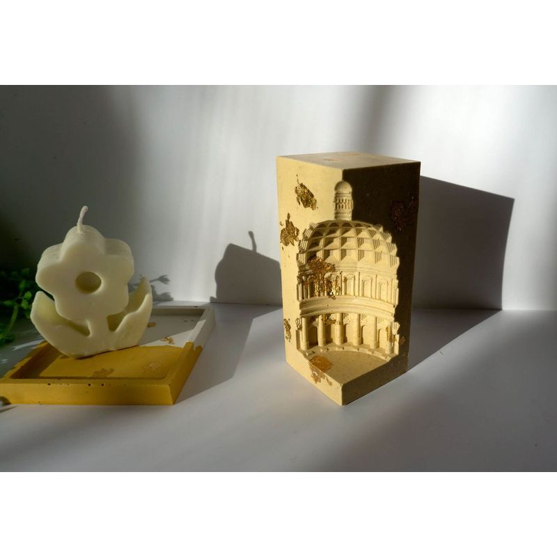 Casa si Gradina - Decoratiuni - Obiecte decorative - Accesorii decorative - Decoratiune Dom Pantheon - suport lateral de carti crem - Infinity.ro