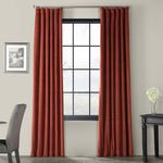 Casa si Gradina - Textile si covoare - Perdele si draperii - Draperii - Set draperii din catifea cu rejansa din bumbac tip fagure, Madison, 200x210 cm, densitate 700 g/ml, Spice orange, 2 buc - Infinity.ro