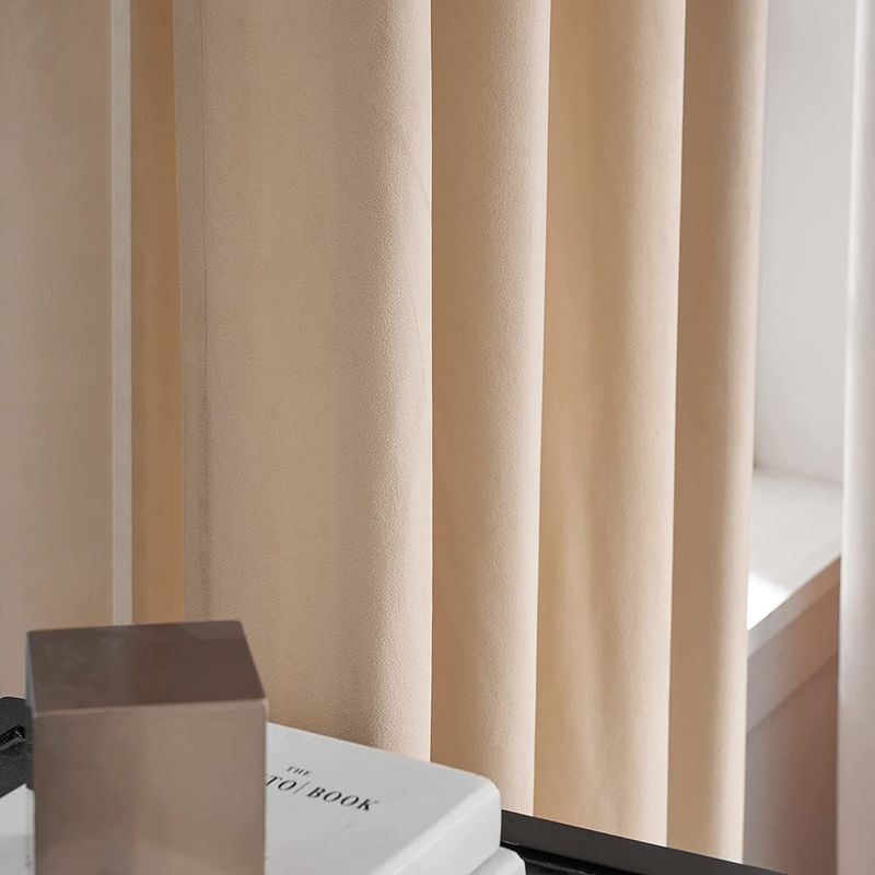 Casa si Gradina - Textile si covoare - Perdele si draperii - Draperii - Draperie din catifea cu rejansa din bumbac tip fagure, Madison, 150x230 cm, densitate 700 g/ml, Coconut, 1 buc - Infinity.ro