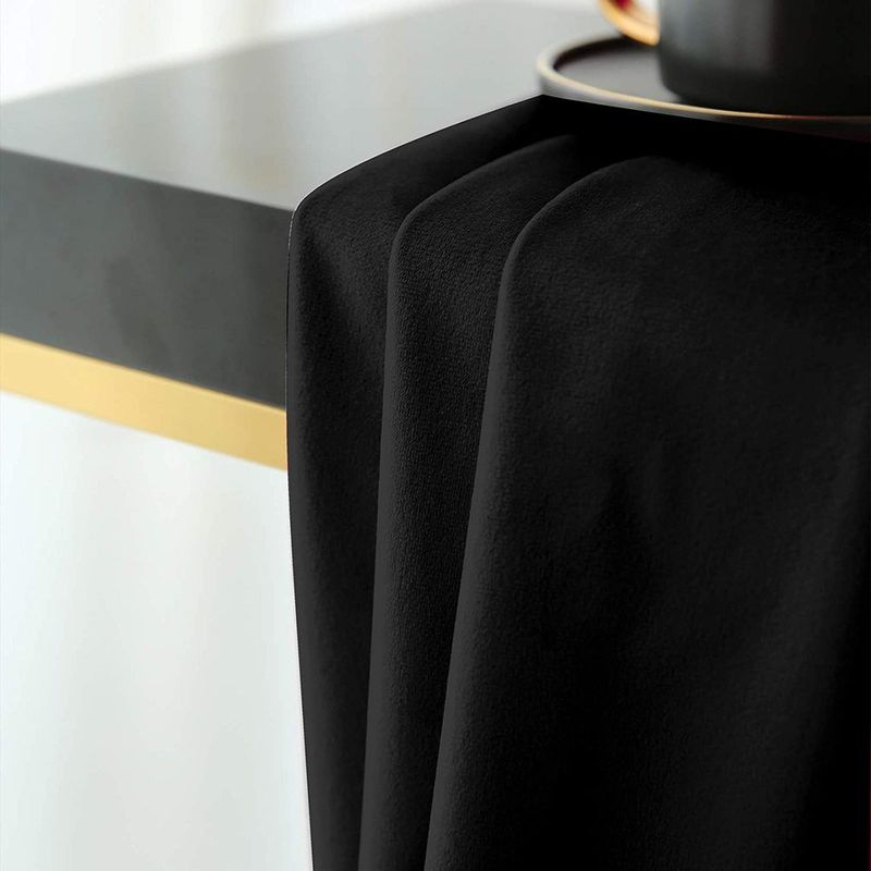 Casa si Gradina - Textile si covoare - Perdele si draperii - Draperii - Set draperii din catifea cu rejansa din bumbac tip fagure, Madison, 200x240 cm, densitate 700 g/ml, Negru, 2 buc - Infinity.ro
