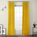 Casa si Gradina - Textile si covoare - Perdele si draperii - Draperii - Set draperii din catifea cu rejansa din bumbac tip fagure, Madison, 200x250 cm, densitate 700 g/ml, Lemon, 2 buc - Infinity.ro