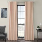 Casa si Gradina - Textile si covoare - Perdele si draperii - Draperii - Set draperii din catifea cu rejansa transparenta cu ate pentru galerie, Madison, 150x270 cm, densitate 700 g/ml, Misty rose, 2 buc - Infinity.ro