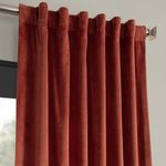 Casa si Gradina - Textile si covoare - Perdele si draperii - Draperii - Draperie din catifea cu rejansa transparenta cu ate pentru galerie, Madison, 150x250 cm, densitate 700 g/ml, Spice orange, 1 buc - Infinity.ro