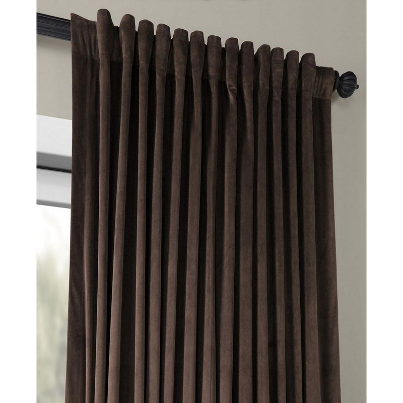 Casa si Gradina - Textile si covoare - Perdele si draperii - Draperii - Draperie din catifea cu rejansa transparenta cu ate pentru galerie, Madison, 200x220 cm, densitate 700 g/ml, Maro inchis, 1 buc - Infinity.ro