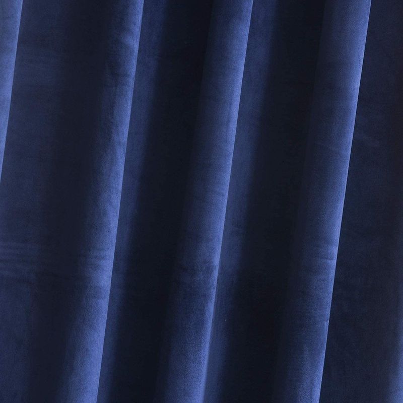 Casa si Gradina - Textile si covoare - Perdele si draperii - Draperii - Set draperii din catifea cu rejansa din bumbac tip fagure, Madison, 150x230 cm, densitate 700 g/ml, Albastru, 2 buc - Infinity.ro