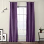Casa si Gradina - Textile si covoare - Perdele si draperii - Draperii - Set draperii din catifea cu rejansa din bumbac tip fagure, Madison, 150x260 cm, densitate 700 g/ml, Mov inchis, 2 buc - Infinity.ro