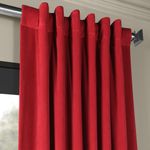 Casa si Gradina - Textile si covoare - Perdele si draperii - Draperii - Draperie din catifea cu rejansa transparenta cu ate pentru galerie, Madison, 150x250 cm, densitate 700 g/ml, Rosu, 1 buc - Infinity.ro