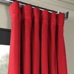 Casa si Gradina - Textile si covoare - Perdele si draperii - Draperii - Draperie din catifea cu rejansa din bumbac tip fagure, Madison, 150x230 cm, densitate 700 g/ml, Rosu, 1 buc - Infinity.ro