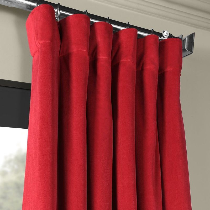 Casa si Gradina - Textile si covoare - Perdele si draperii - Draperii - Draperie din catifea cu rejansa din bumbac tip fagure, Madison, 150x230 cm, densitate 700 g/ml, Rosu, 1 buc - Infinity.ro