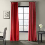 Casa si Gradina - Textile si covoare - Perdele si draperii - Draperii - Draperie din catifea cu rejansa din bumbac tip fagure, Madison, 150x230 cm, densitate 700 g/ml, Rosu, 1 buc - Infinity.ro