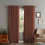 Casa si Gradina - Textile si covoare - Perdele si draperii - Draperii - Set draperii din catifea cu rejansa transparenta cu ate pentru galerie, Madison, 150x250 cm, densitate 700 g/ml, Spice orange, 2 buc - Infinity.ro