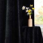 Casa si Gradina - Textile si covoare - Perdele si draperii - Draperii - Draperie din catifea cu rejansa transparenta cu ate pentru galerie, Madison, 150x270 cm, densitate 700 g/ml, Negru, 1 buc - Infinity.ro