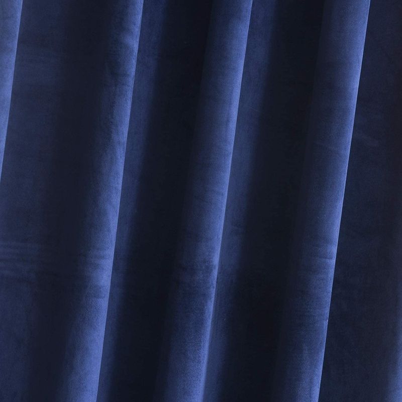 Casa si Gradina - Textile si covoare - Perdele si draperii - Draperii - Draperie din catifea cu rejansa transparenta cu ate pentru galerie, Madison, 150x240 cm, densitate 700 g/ml, Albastru, 1 buc - Infinity.ro