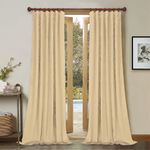 Casa si Gradina - Textile si covoare - Perdele si draperii - Draperii - Set draperii din catifea cu rejansa din bumbac tip fagure, Madison, 200x270 cm, densitate 700 g/ml, Coconut, 2 buc - Infinity.ro
