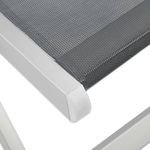 Casa si Gradina - Gradina si terasa - Mobilier exterior - Scaune si sezlonguri gradina - Scaune pliante de plaja, 2 buc., gri, aluminiu si textilena - Infinity.ro