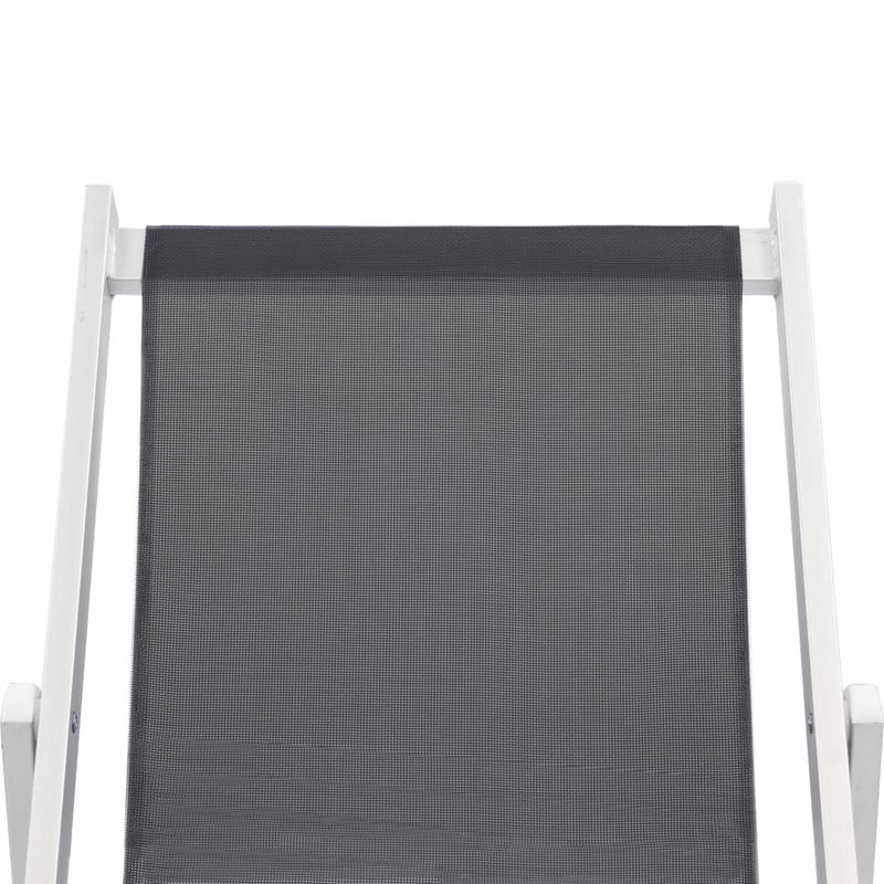 Casa si Gradina - Gradina si terasa - Mobilier exterior - Scaune si sezlonguri gradina - Scaune pliante de plaja, 2 buc., gri, aluminiu si textilena - Infinity.ro