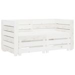 Casa si Gradina - Gradina si terasa - Mobilier exterior - Canapele si fotolii gradina - Canapea din paleti de gradina cu 2 locuri, alb, lemn, alb - Infinity.ro