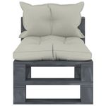 Casa si Gradina - Gradina si terasa - Mobilier exterior - Canapele si fotolii gradina - Canapea de gradina de mijloc din paleti cu perne bej, lemn, bej - Infinity.ro